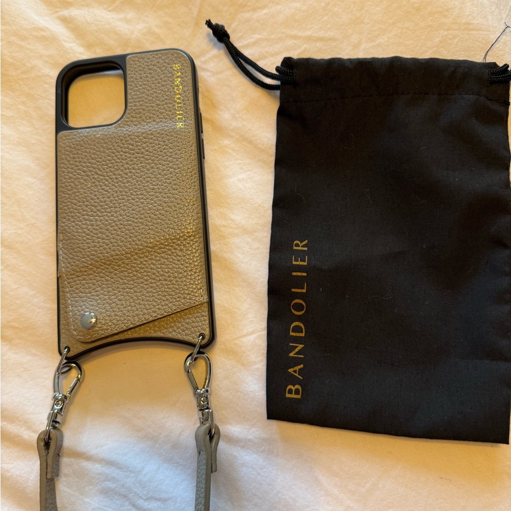 Bandolier Tan Phone Case with Strap